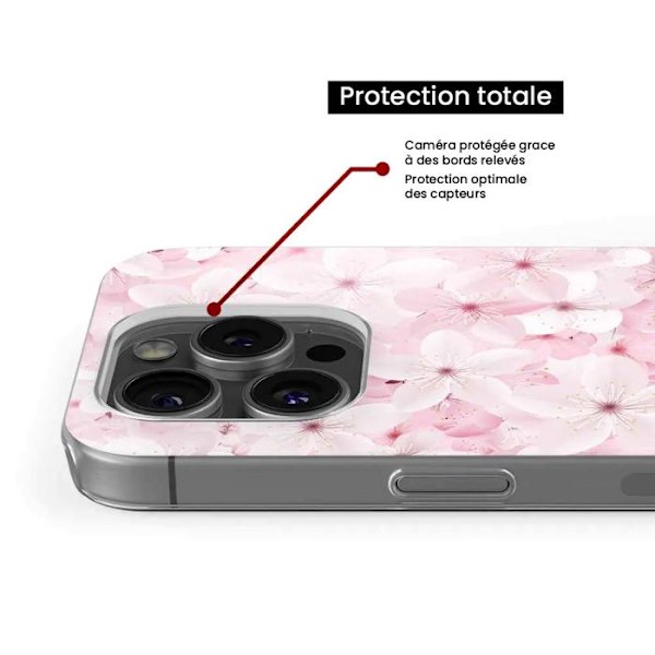 Siliconfodral - Kompatibel med Apple iPhone 13 - design sakura Transparent