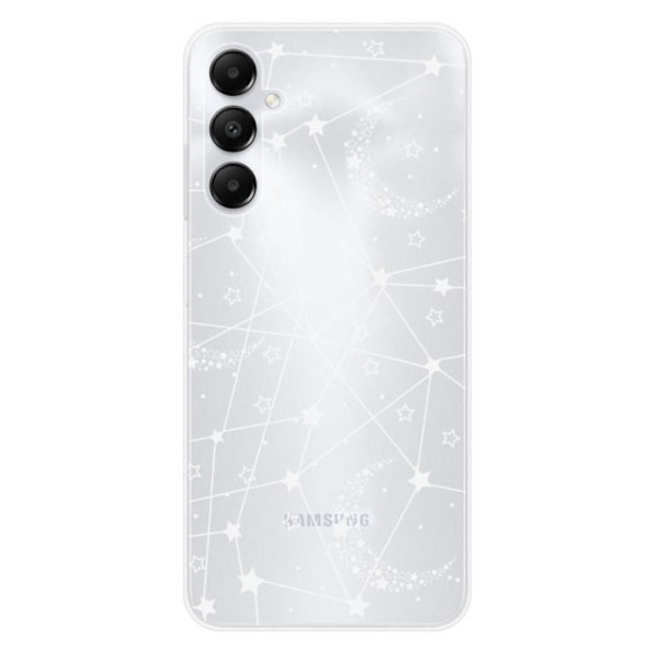 Tryckt silikonfodral som är kompatibelt med Samsung Galaxy A05S Starry-linjer Transparent