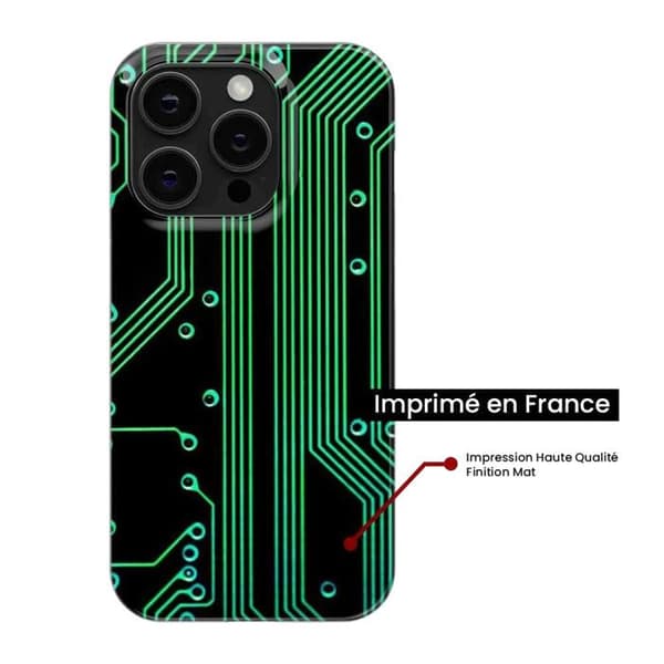 Siliconfodral - Kompatibel med Apple iPhone 14 Plus - design med textur av geek-kretsar Transparent