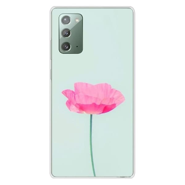 Tryckt silikonfodral som är kompatibelt med Samsung Galaxy Note 20 Rose Flower