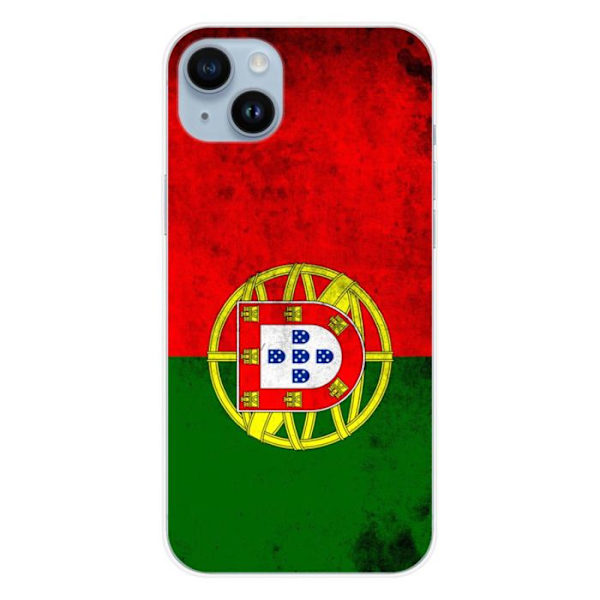 Silicone-skal - Kompatibel med Apple iPhone 15 Plus - design med Portugals flagga Transparent