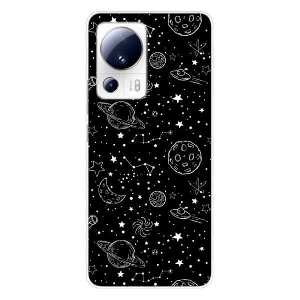 Siliconfodral - Kompatibel med Xiaomi 13 Lite - design galaxy draw Transparent