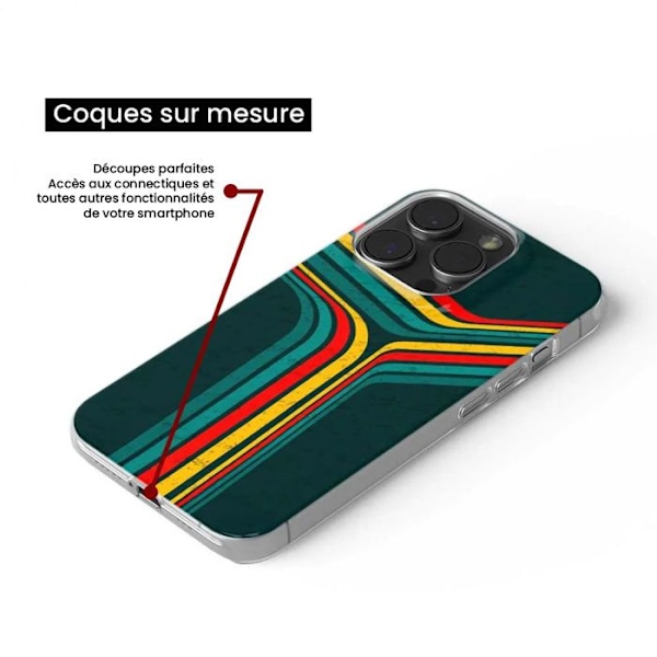 Siliconfodral - Kompatibel med Apple iPhone 14 Plus - design retro linjer Transparent