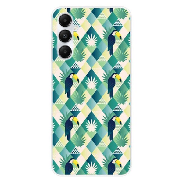 Silikonskal - Kompatibel med Samsung Galaxy A05S - design med tukan i rombusform Transparent