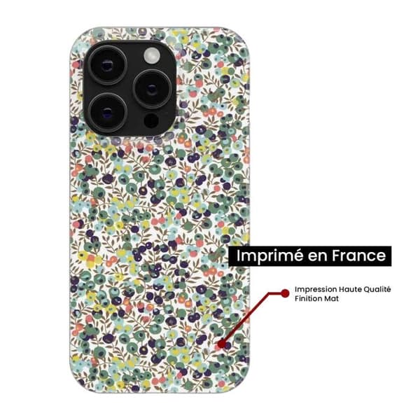 Silikonfodral - Kompatibel med Apple iPhone 14 - design liberty wiltshire grön Transparent