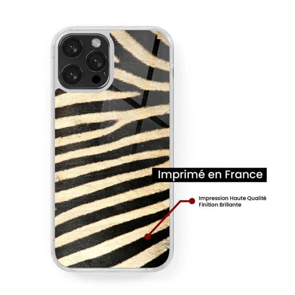Förstärkt tryckt silikonfodral kompatibelt med Apple iPhone 16 Pro Zebra Transparent