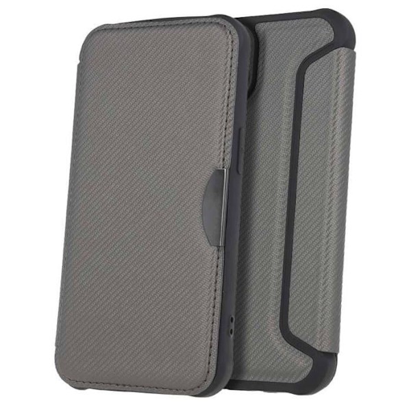 Étui Folio Smart Carbon silver - Kompatibel med Samsung Galaxy A25 silver-