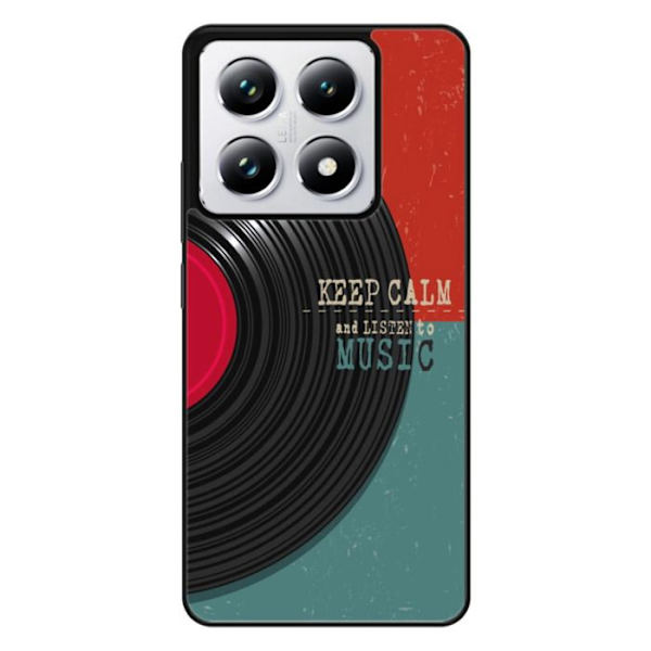 Coque i förstärkt silikon med tryck kompatibel med Xiaomi 14T 4G Håll dig lugn Transparent
