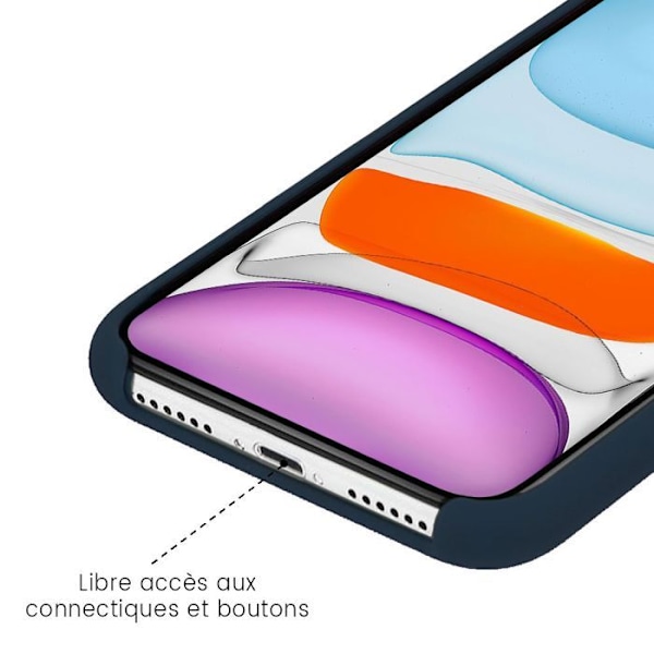 Siliconfodral Soft Touch - Apple - iPhone 12 Pro Max - Blå - Stötsäker - Trådlös laddning blå