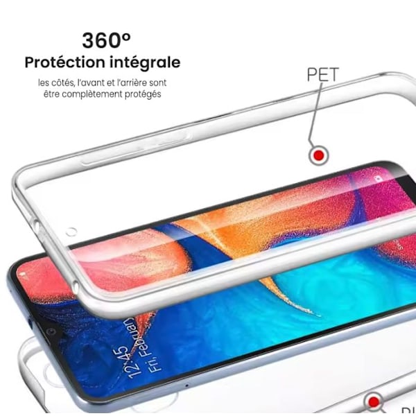 360-graders full wrap - Huawei - P Smart - Transparent - Semi-rigid - Stötsäker skydd Transparent