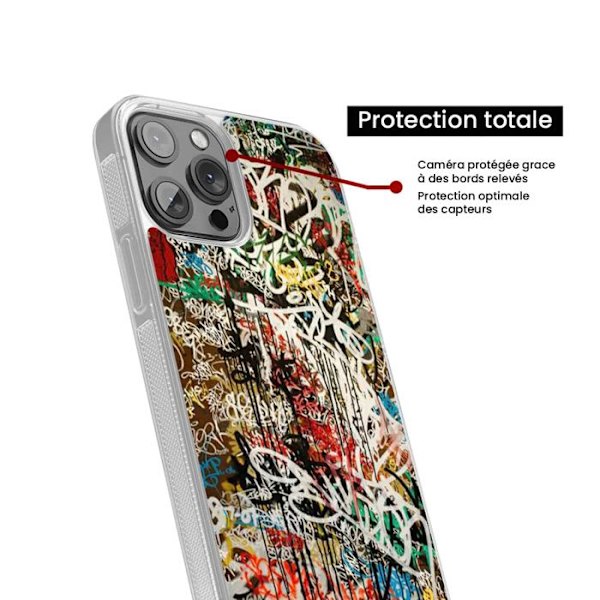 Siliconförstärkt tryckt skal kompatibelt med Samsung Galaxy S22 Plus Graffiti 1 Transparent