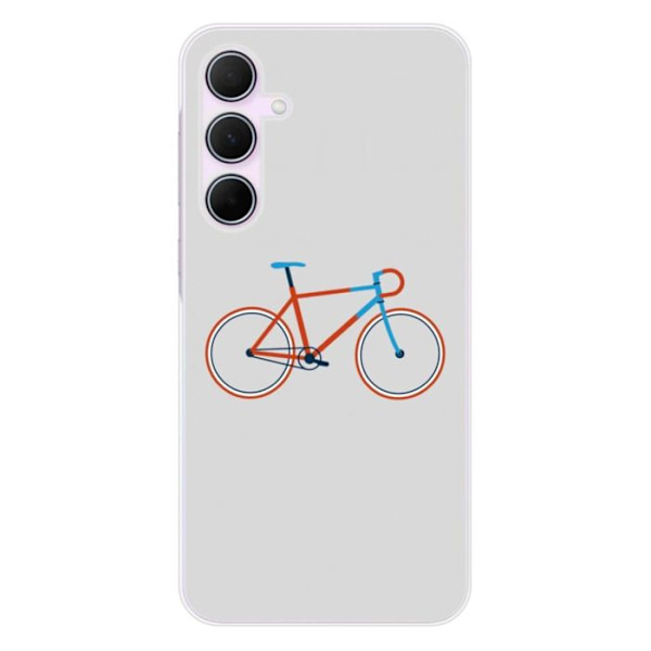 Silicone case - Kompatibel med Samsung Galaxy A55 5G - design cykel färg hipster Transparent