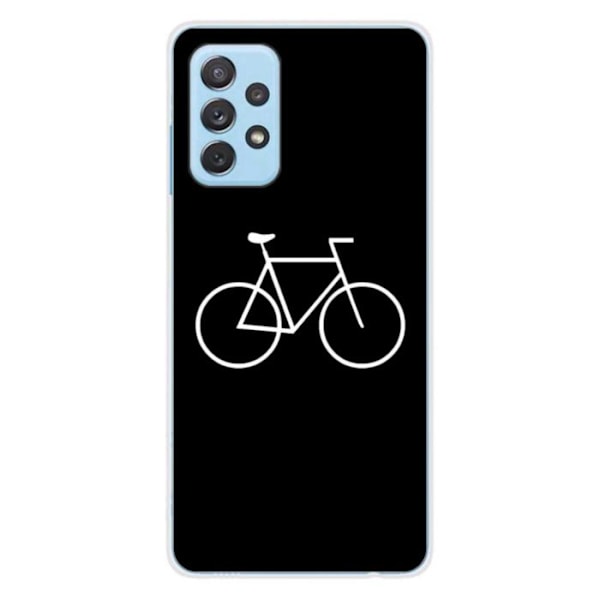 Tryckt silikonfodral som är kompatibelt med Samsung Galaxy A32 4G Bike Hipster Transparent