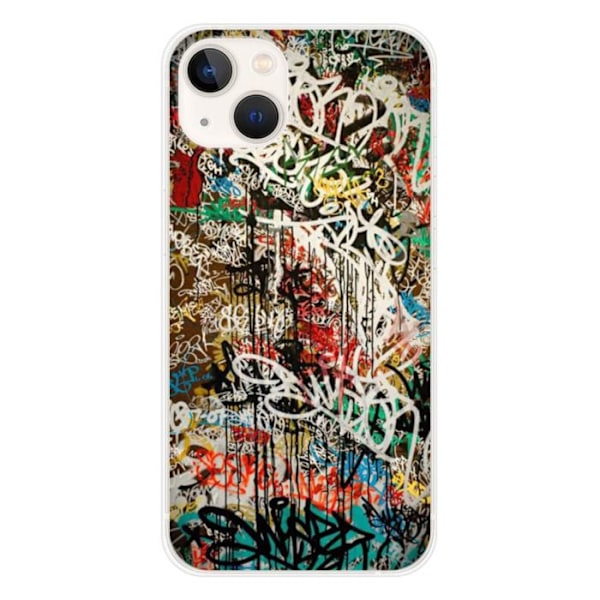 Silikonfodral - Kompatibel med Apple iPhone 13 - graffiti design 1 Transparent