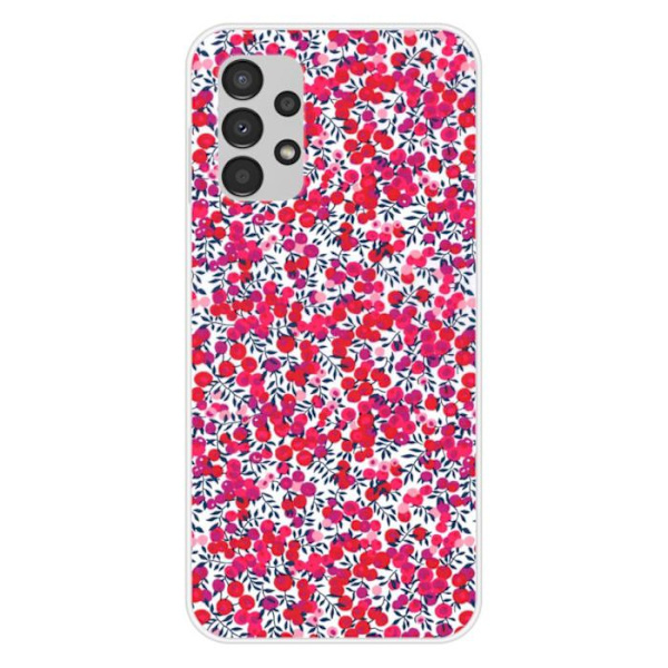 Siliconfodral - Kompatibel med Samsung Galaxy A13 4G - design liberty wiltshire röd Transparent