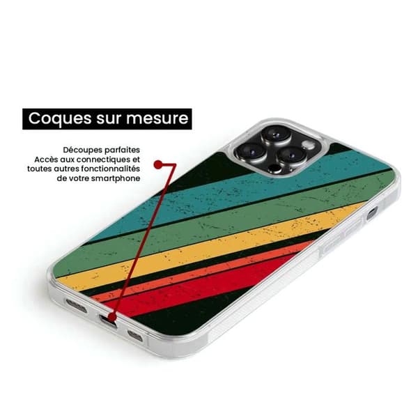 Siliconförstärkt tryckt fodral kompatibel med Apple iPhone 15 Pro Max Grunge Transparent
