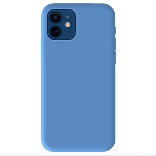 Blå silikonskal - Kompatibel med Apple iPhone 12, Apple iPhone 12 Pro blå