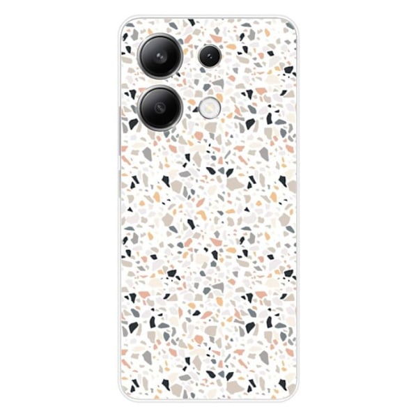 Silicone-fodral - Kompatibel med Xiaomi Redmi Note 13 4G - terrazzo-design i färg Transparent
