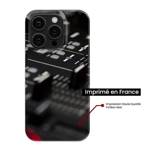 Tryckt silikonfodral som är kompatibelt med Apple iPhone 13 Pro DJ Mixer Transparent