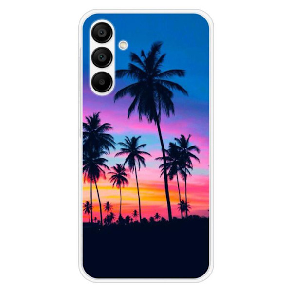 Siliconöverdrag - Kompatibel med Samsung Galaxy A15 - design med färgglada palmer Transparent