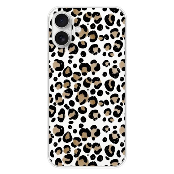 Silicone-fodral - Kompatibel med Apple iPhone 16 Plus - leoparddesign Transparent
