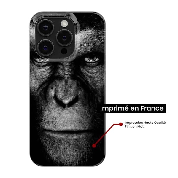 Silikonskal - Kompatibel med Apple iPhone 16 Pro - design apa Transparent