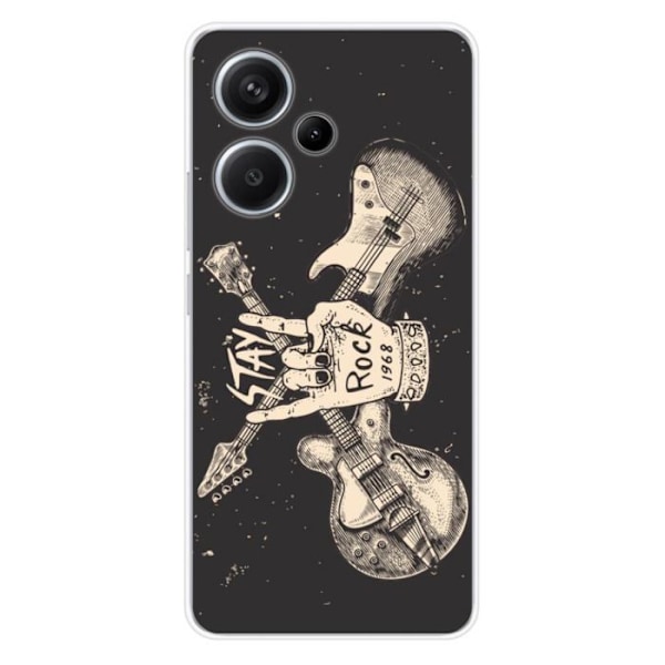 Siliconfodral - Kompatibel med Xiaomi Redmi Note 13 Pro Plus 5G - design stay rock Transparent