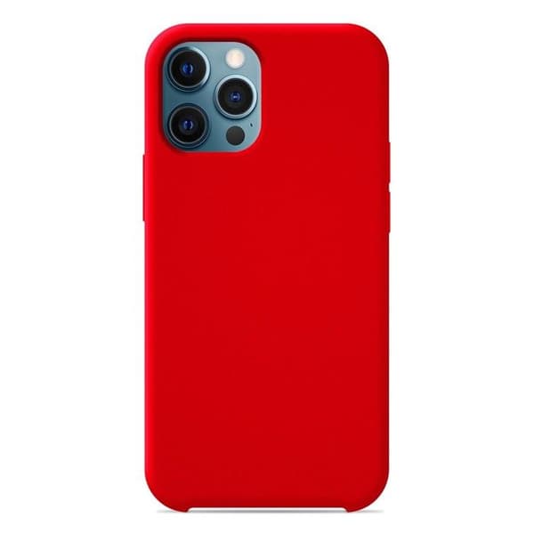 Siliconfodral Soft Touch - Apple - iPhone 12 Pro Max - Röd - Stötsäker - Trådlös laddning Röd