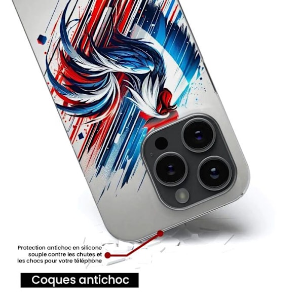 Siliconfutter - Kompatibel med Xiaomi Redmi A3 4G - design fransk höna Transparent