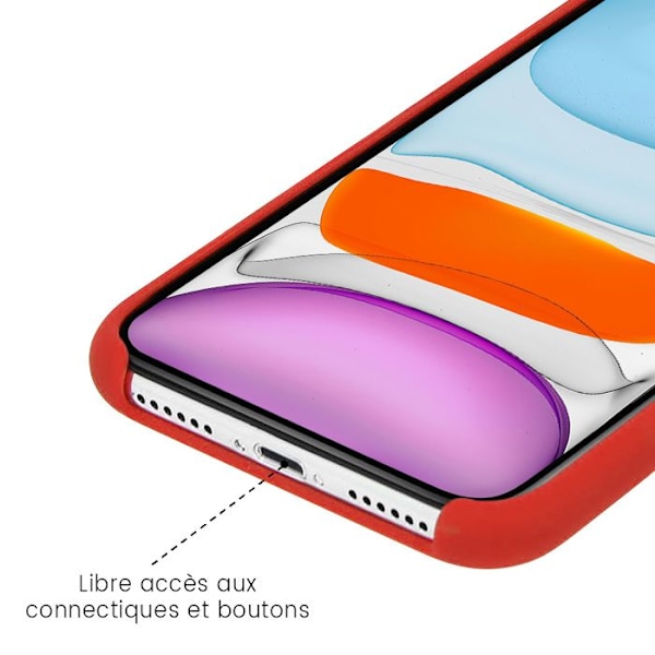 Siliconfodral Soft Touch - Apple - iPhone 12 Pro Max - Röd - Stötsäker - Trådlös laddning Röd