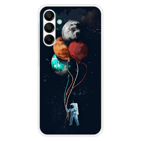 Siliconfodral - Kompatibel med Samsung Galaxy A15 - design av astronaut med ballonger Transparent