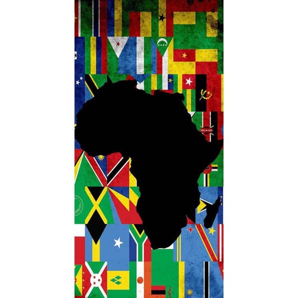 Siliconfodral Flagga Afrika kompatibel med Galaxy S25 FE Transparent