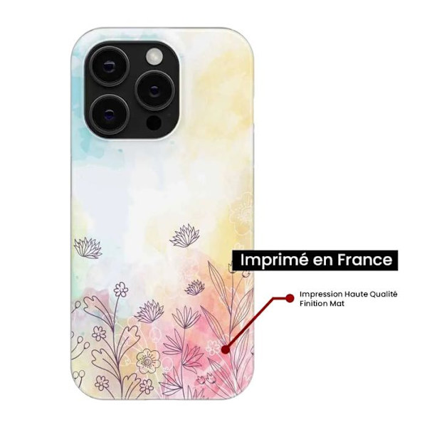 Silicone-fodral - Kompatibel med Samsung Galaxy A34 5G - design med akvarellblommor Transparent