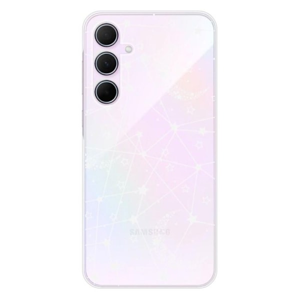 Siliconfodral - Kompatibel med Samsung Galaxy A55 5G - design med stjärnlinjer Transparent