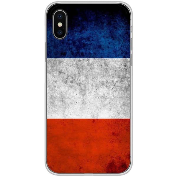 Siliconfodral kompatibelt med iPhone XS Max - Frankrikes flagga Transparent