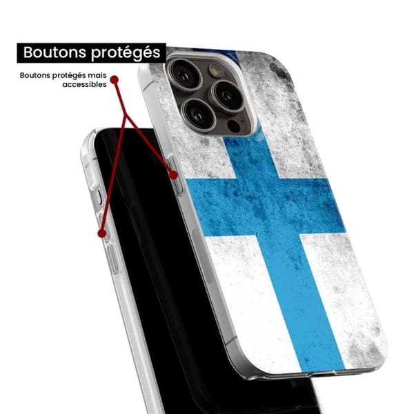 Silikonskal - Kompatibel med Apple iPhone 16 Plus - design med Marseilles flagga Transparent