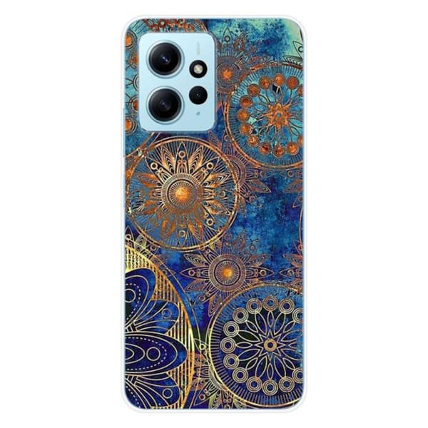Siliconfodral - Kompatibel med Xiaomi Redmi Note 12 4G - design mandala blå Transparent