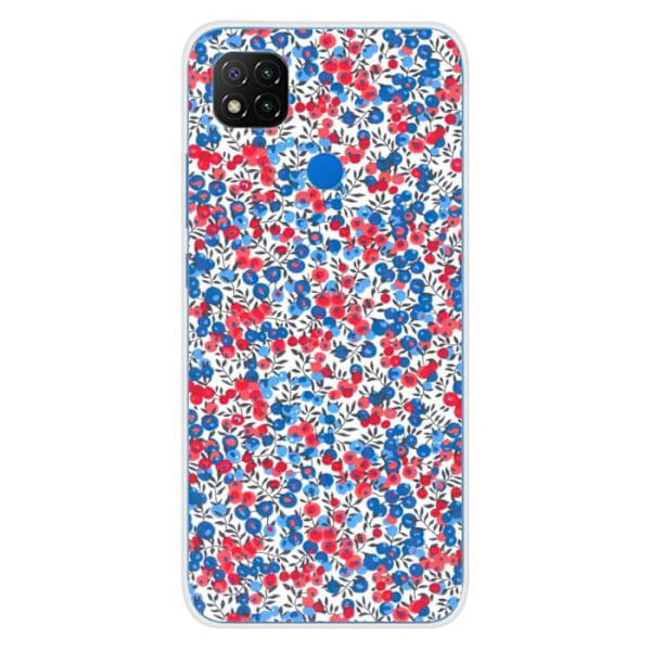 Tryckt silikonfodral kompatibelt Xiaomi Redmi 9C Liberty Wiltshire Blue Transparent