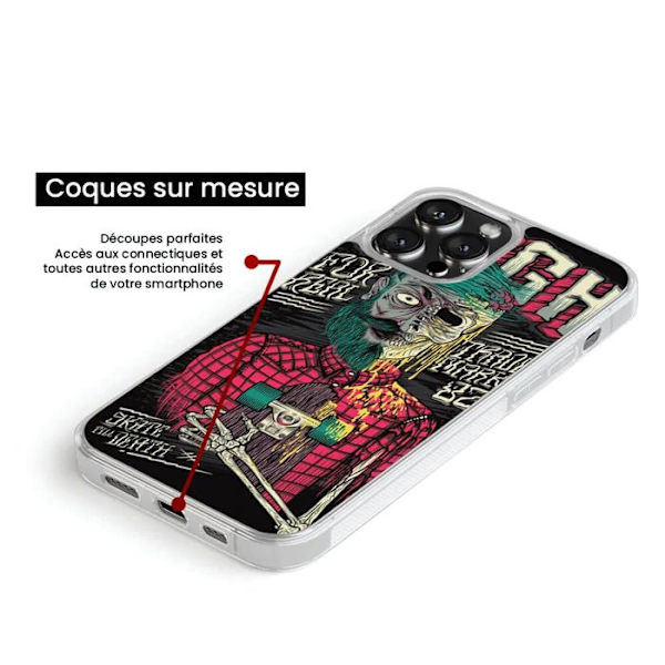 Coque i förstärkt silikon med tryck kompatibel med Samsung Galaxy A05S Skull Urgh Transparent