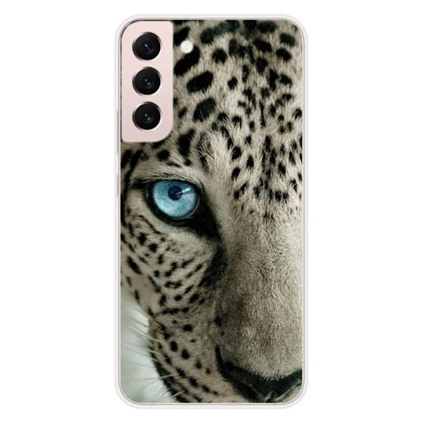 Siliconcase - Kompatibel med Samsung Galaxy S22 Plus - leopardöga design Transparent
