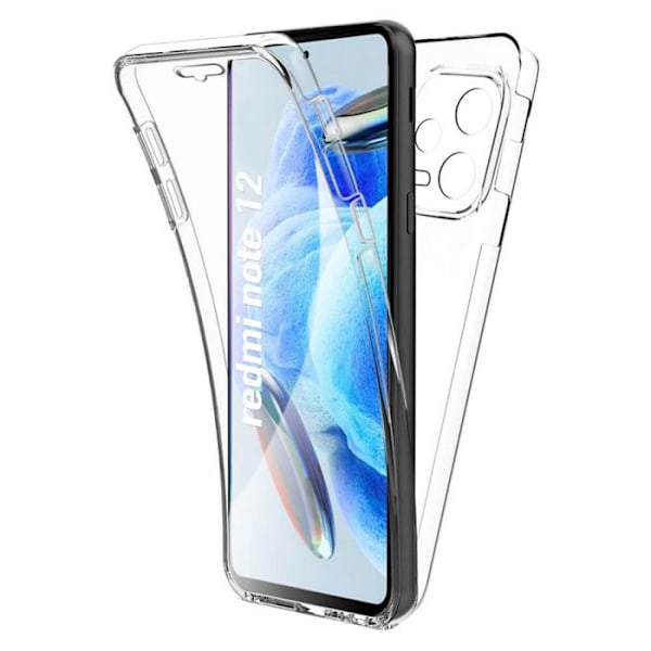 360-Skyddskal - Xiaomi - Redmi Note 12 5G - Transparent - Semi-hård - Oförstörbar skydd Transparent