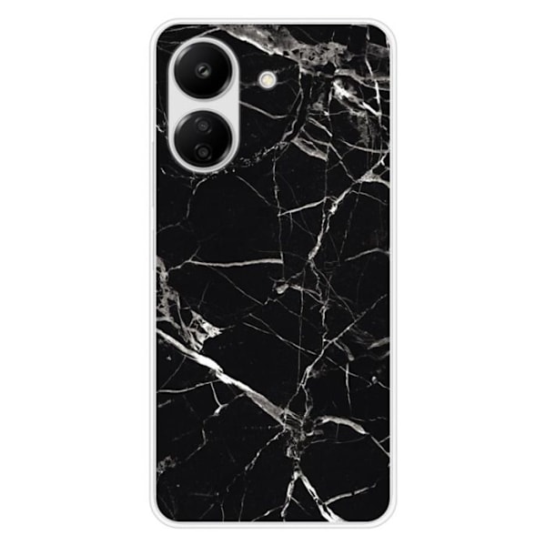 Siliconfodral - Kompatibel med Xiaomi Redmi 13C 4G - design i svart marmor Transparent
