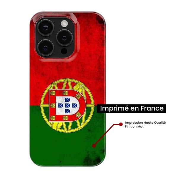 1001Coques - Silikonfodral kompatibelt med Xiaomi Redmi Note 10 Redmi Note 10S - Mönster med Portugals flagga - Originaldesign tryckt e Transparent
