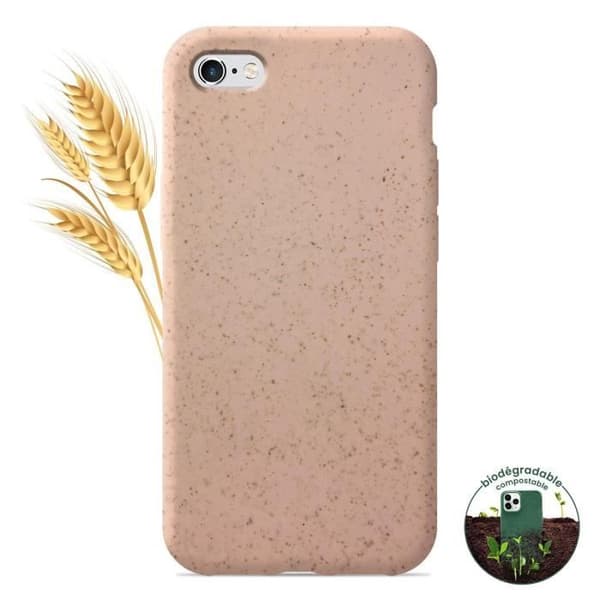 Vanligt biologiskt nedbrytbart silikonfodral Rosa kompatibelt iPhone 6 iPhone 6S Rosa