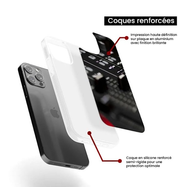 Coque i förstärkt silikon med tryck kompatibel med Samsung Galaxy A05S DJ Mixer Transparent