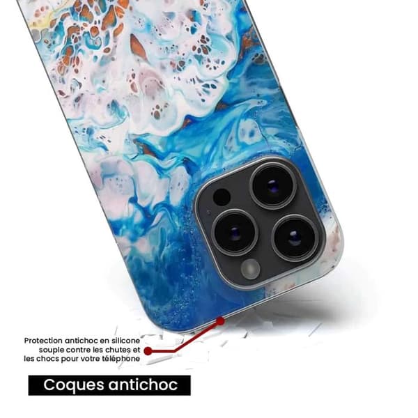 Siliconefodral - Kompatibel med Samsung Galaxy A36 5G - design marmor hav Transparent