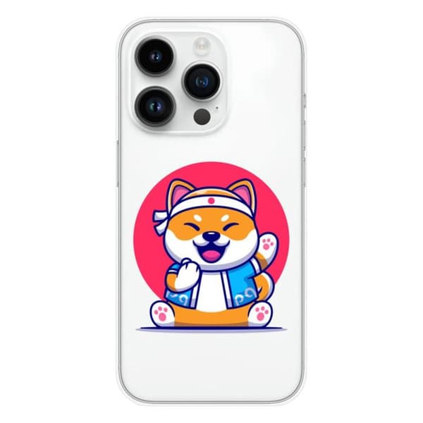 Siliconfodral - Kompatibel med Apple iPhone 14 Pro - design shiba ninja Transparent