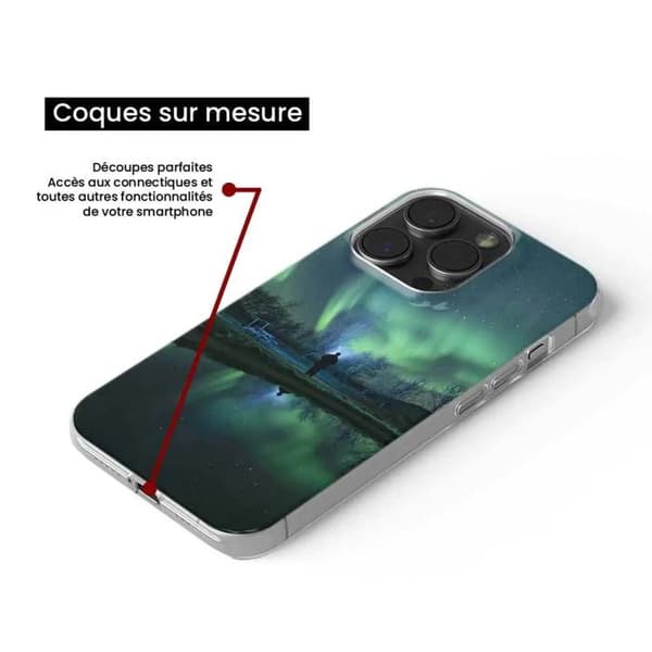 Siliconcase - Kompatibel med Xiaomi Redmi Note 11 4G - design av norrsken Transparent