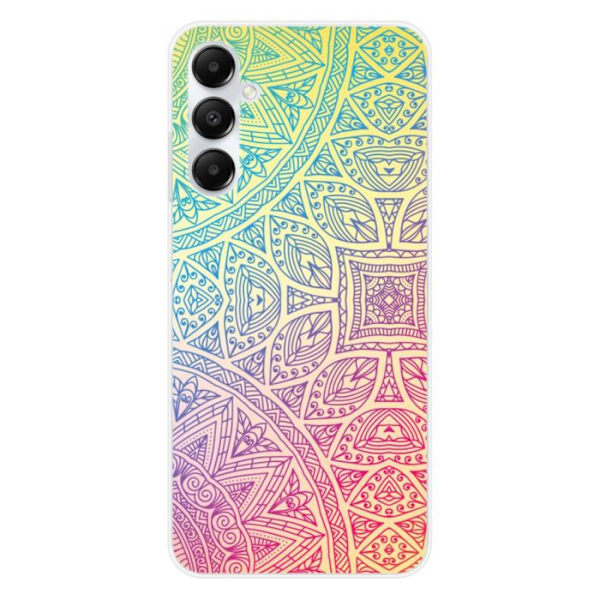 Siliconeskal - Kompatibel med Samsung Galaxy A05S - pastell mandaladesign Transparent