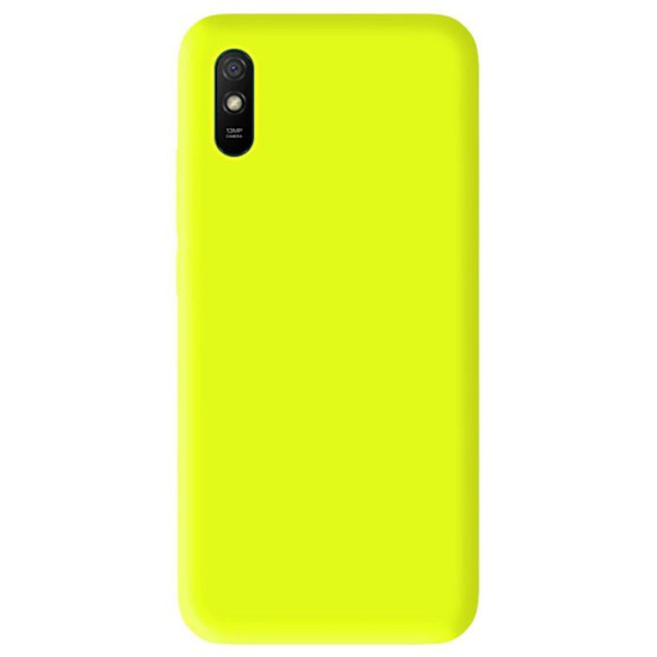 Gul fluorescerande silikonfodral - Kompatibel med Xiaomi Redmi 9A, Xiaomi Redmi 9AT, Xiaomi Redmi 9i fluorescerande gul